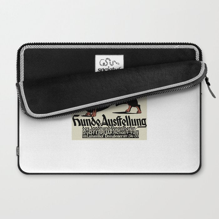 1905 German Dog Show Dachshund Poster Laptop Sleeve Gallery Image 2