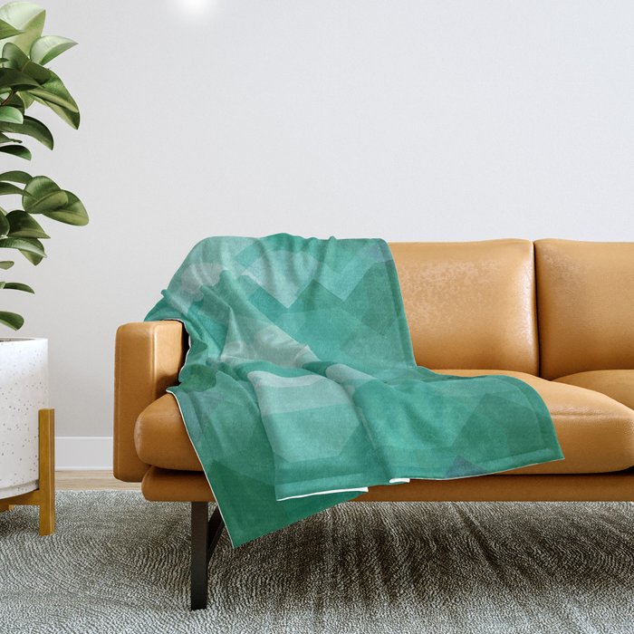 Emerald gem stone Throw Blanket Gallery Image 1