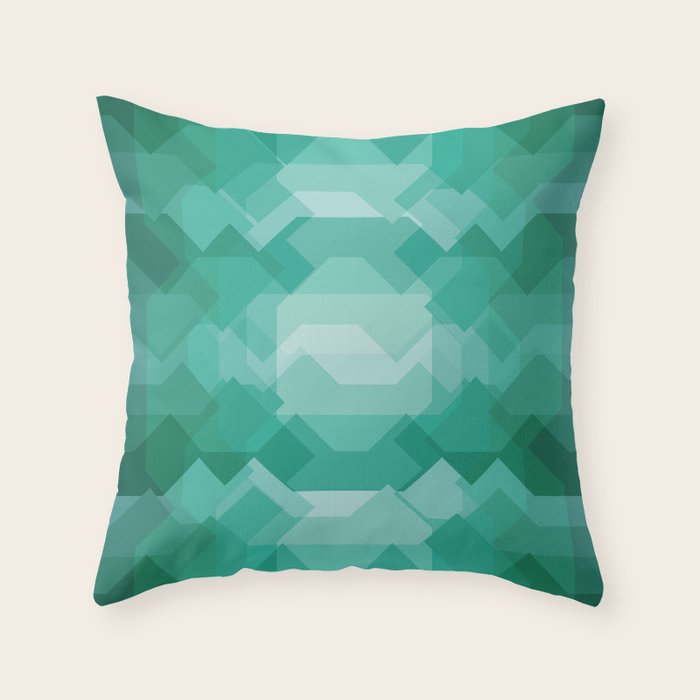Emerald gem stone Throw Pillow Gallery Image 6