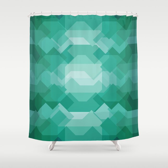 Emerald gem stone Shower Curtain Gallery Image 1