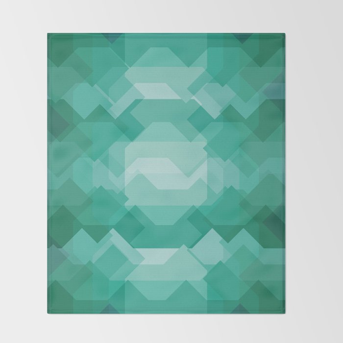 Emerald gem stone Throw Blanket Gallery Image 2