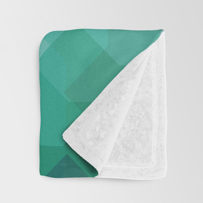 Emerald gem stone Throw Blanket Gallery Image 3