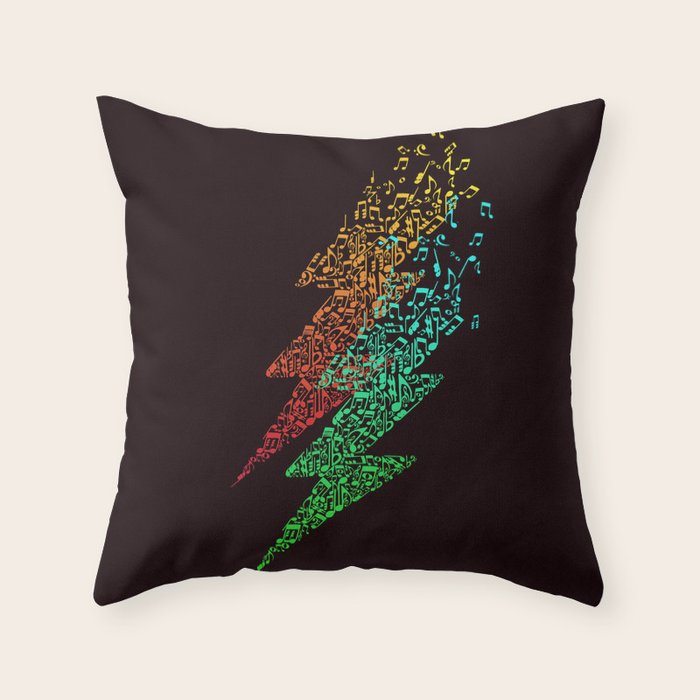 Electro music Throw Pillow Gallery Image 1