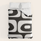 Mid Century Modern Black and White Piquet Abstract Pattern Comforter Gallery Image 6