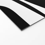 Mid Century Modern Black and White Piquet Abstract Pattern Welcome Mat Gallery Image 2