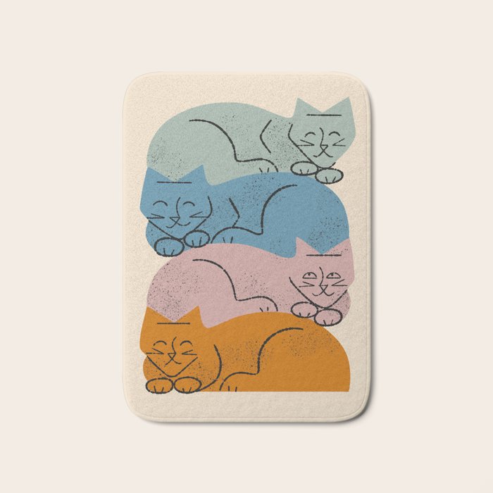 Four Cat Pile Bath Mat Gallery Image 1