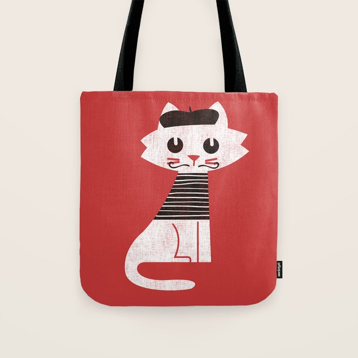 Mark the cat goes to Paris Tote Bag Gallery Image 1