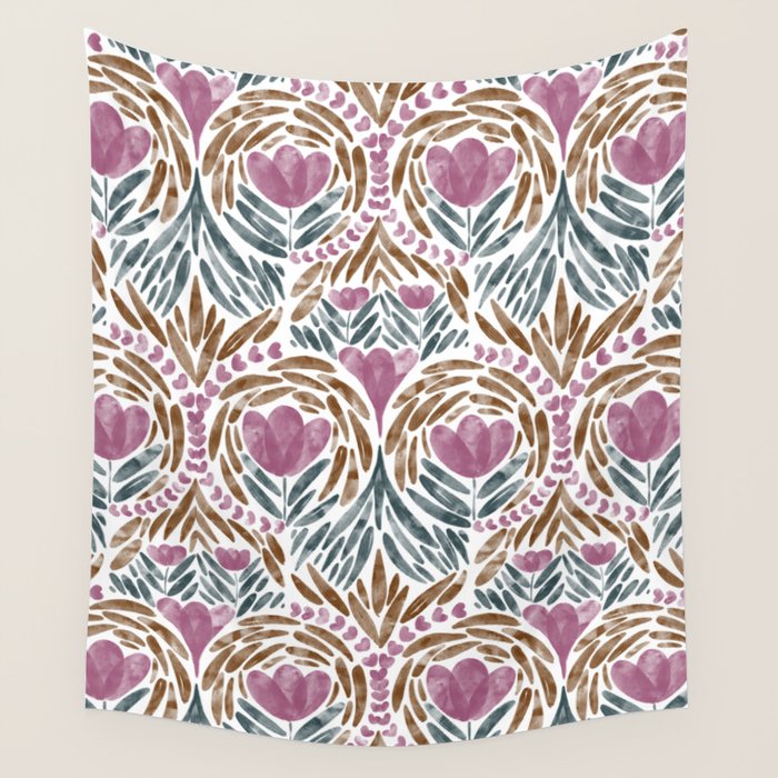 Floral Rhythm Botanic Wall Tapestry Gallery Image 1