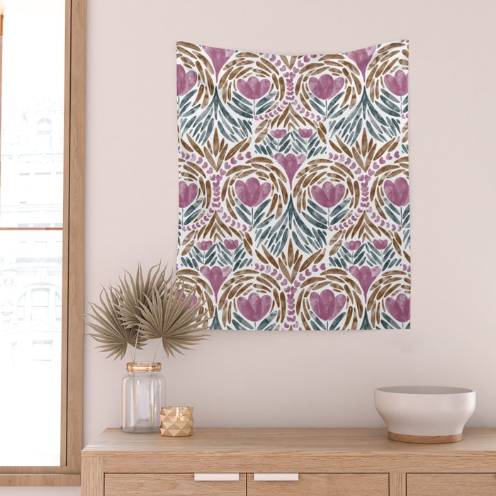 Floral Rhythm Botanic Wall Tapestry Gallery Image 2