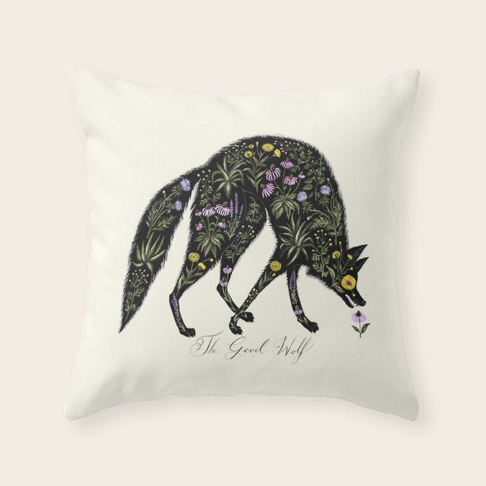 The Good Wolf Throw Pillow Gallery Image 1