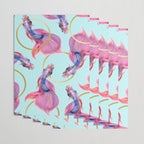 HullaHoops, Eclectic Colorful Fish Graphic Design, Animals Gold Rings Surrealism Quirky Wrapping Paper Gallery Image 3