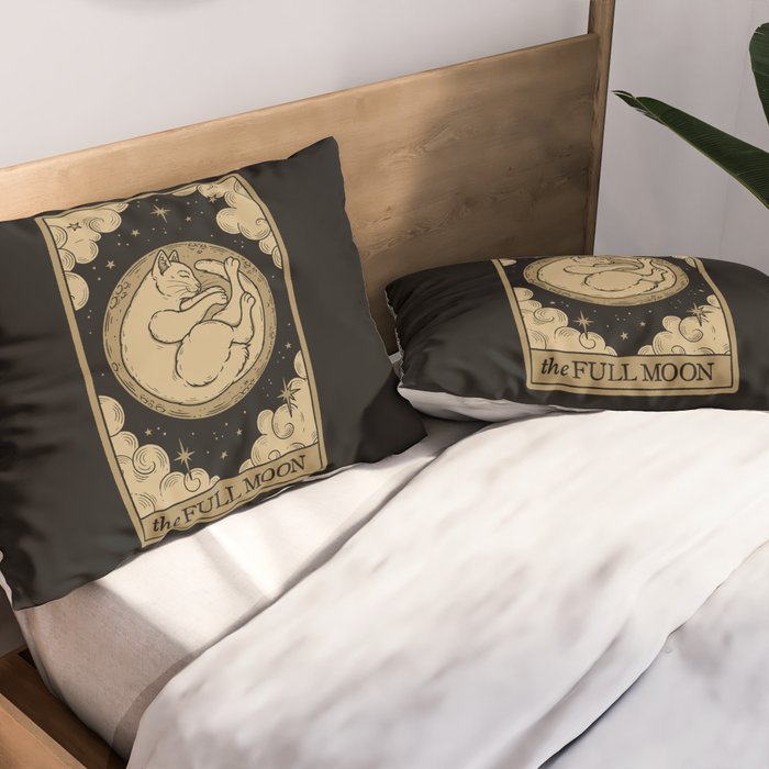 The Full Moon - Dark Background Pillow Sham Gallery Image 2