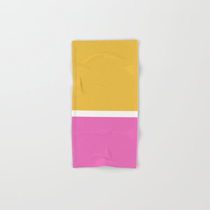 Color Block II Yellow Pink Bath Towel Gallery Image 1