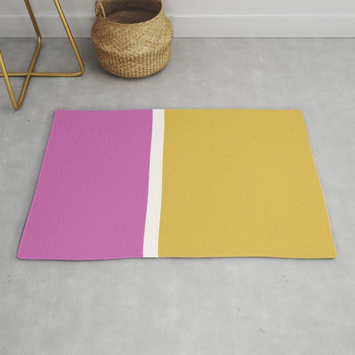 Color Block II Yellow Pink Rug Gallery Image 1