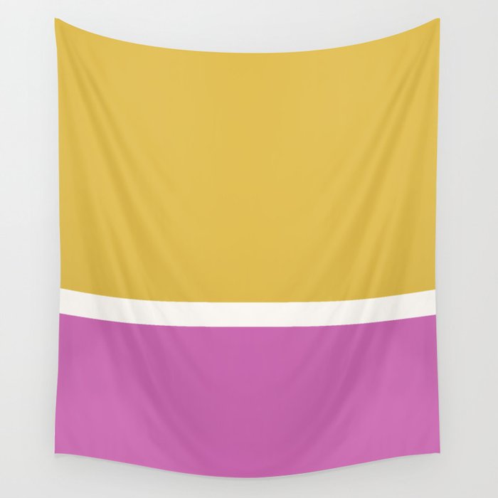 Color Block II Yellow Pink Wall Tapestry Gallery Image 4