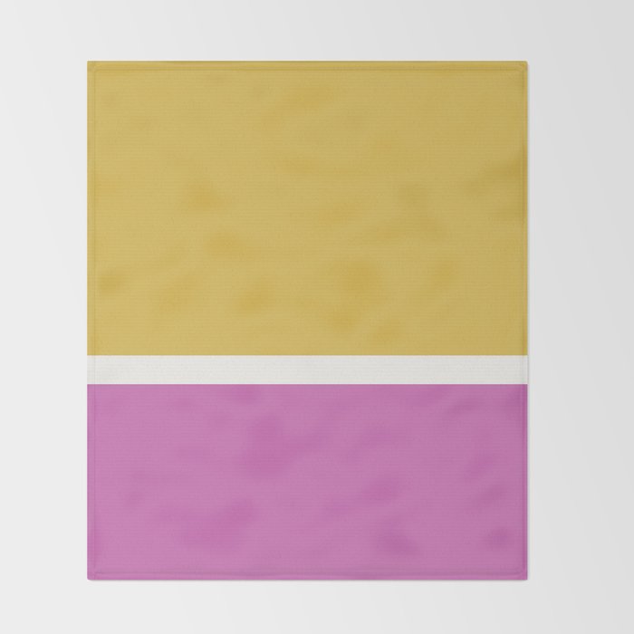 Color Block II Yellow Pink Throw Blanket Gallery Image 2