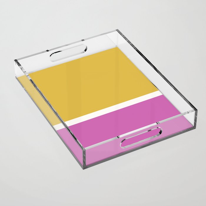 Color Block II Yellow Pink Acrylic Tray Gallery Image 1