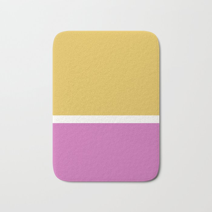 Color Block II Yellow Pink Bath Mat Gallery Image 1