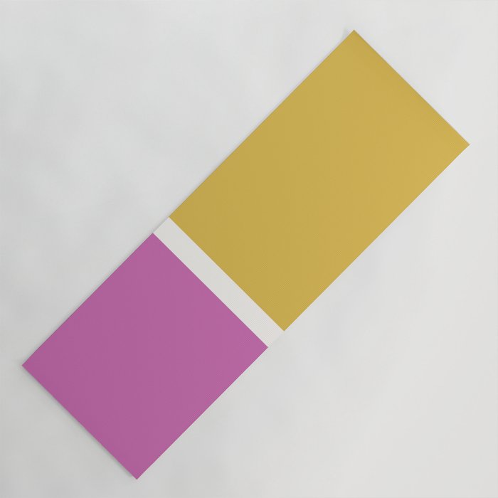 Color Block II Yellow Pink Yoga Mat Gallery Image 1