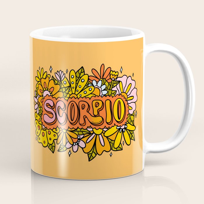 Scorpio Flowers Coffee Mug Gallery Image 1