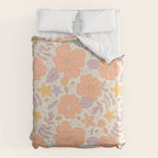 Vintage hand drawn flower art pattern Duvet Cover Gallery Image 6