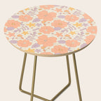 Vintage hand drawn flower art pattern Side Table Gallery Image 2