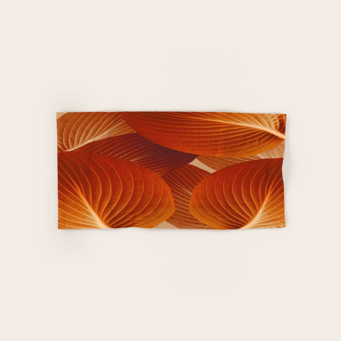 Leaves in Terracotta Color #decor #society6 #buyart Towels Gallery Image 1