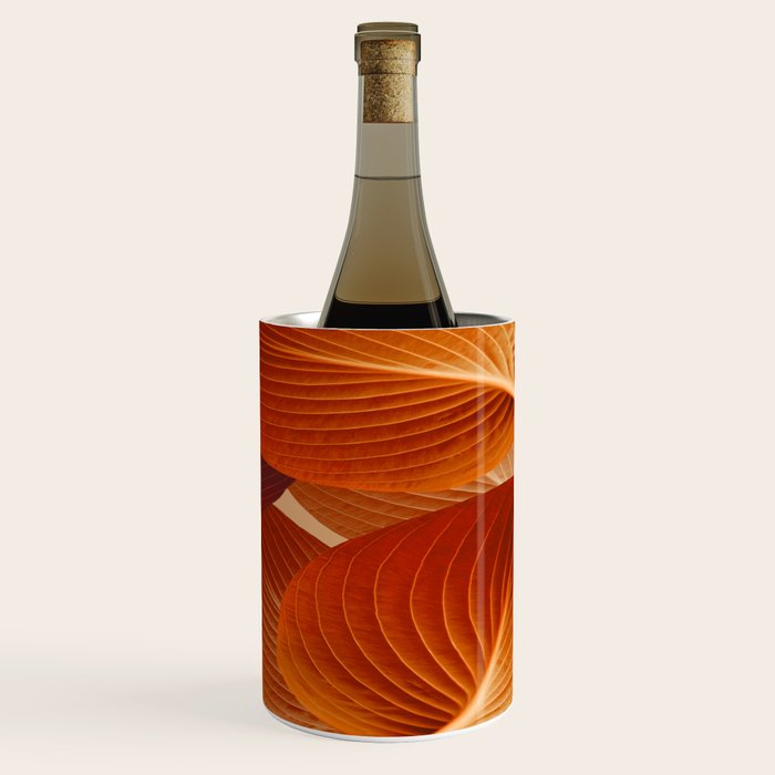 Leaves in Terracotta Color #decor #society6 #buyart Wine Chiller Gallery Image 3