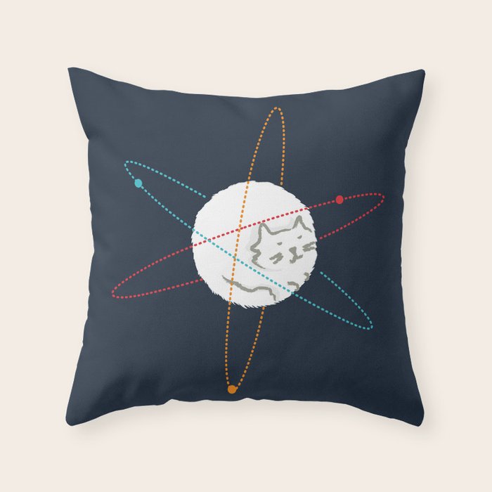 Cat-ion Throw Pillow Gallery Image 6