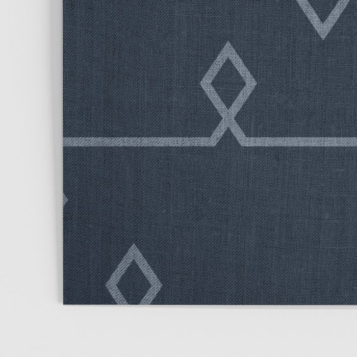 Boho Ethnic Striped Pattern on Navy Blue Poster Gallery Image 3