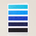 Colorful Blue Stripe Pattern Stationery Card Gallery Image 2