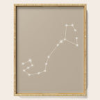 Scorpio Zodiac Star Constellation Line Art Beige Serving Tray Gallery Image 1