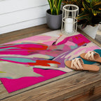 pink landscape Outdoor Rug Gallery Image 2