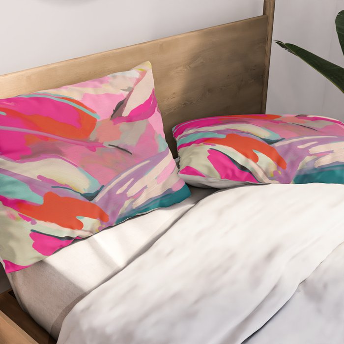 pink landscape Pillow Sham Gallery Image 2