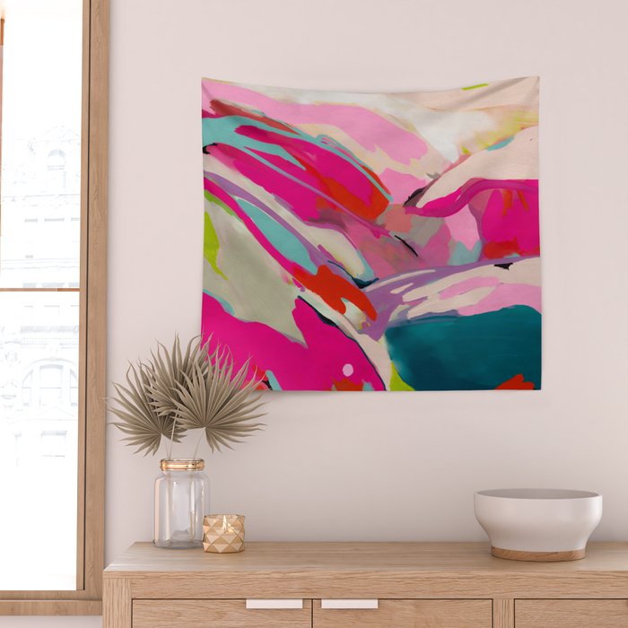 pink landscape Wall Tapestry Gallery Image 2