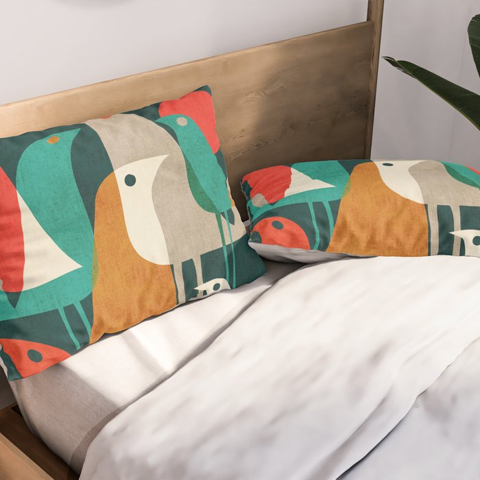Flock of Birds Pillow Sham Gallery Image 2