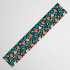 Strawberry Fields - Teal Green & Red Table Runner Gallery Image 3