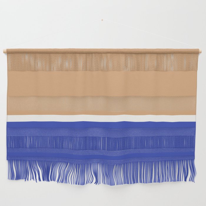 Color Block IX Peach Orange Blue Wall Hanging Gallery Image 1