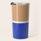Color Block IX Peach Orange Blue Travel Mug Gallery Image 3