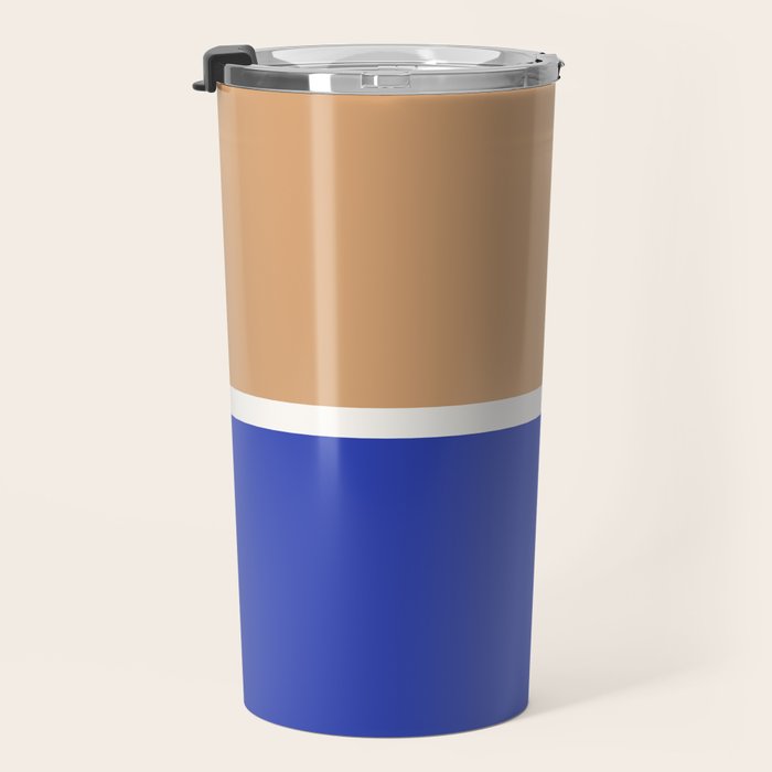 Color Block IX Peach Orange Blue Travel Mug Gallery Image 3