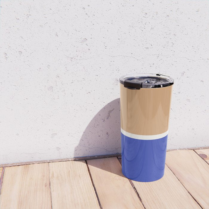 Color Block IX Peach Orange Blue Travel Mug Gallery Image 4