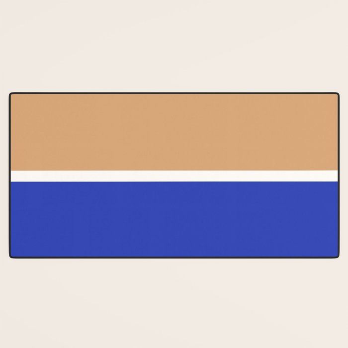 Color Block IX Peach Orange Blue Desk Mat Gallery Image 3