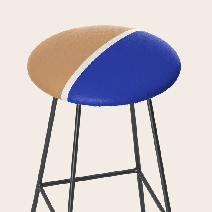 Color Block IX Peach Orange Blue Stool Gallery Image 2