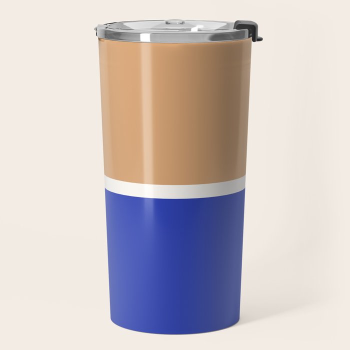 Color Block IX Peach Orange Blue Travel Mug Gallery Image 2