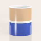 Color Block IX Peach Orange Blue Coffee Mug Gallery Image 4