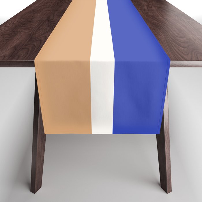 Color Block IX Peach Orange Blue Table Runner Gallery Image 1