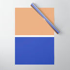 Color Block IX Peach Orange Blue Wrapping Paper Gallery Image 1