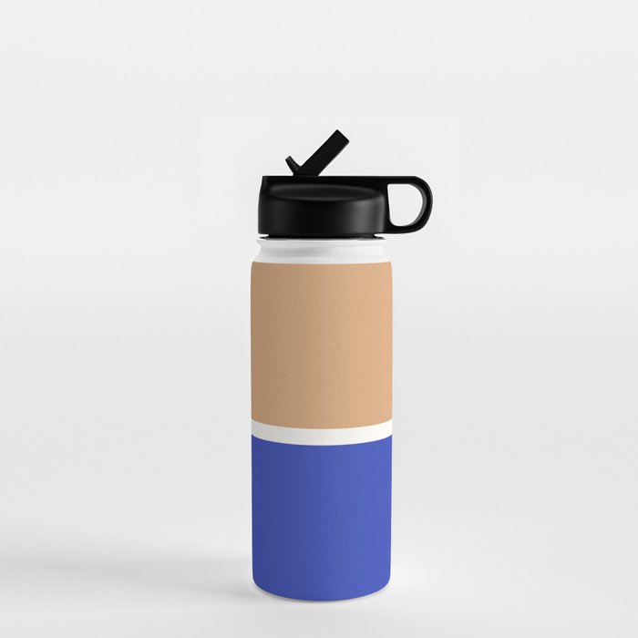 Color Block IX Peach Orange Blue Water Bottle Gallery Image 1