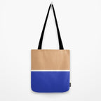 Color Block IX Peach Orange Blue Tote Bag Gallery Image 2
