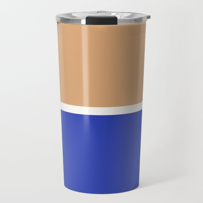 Color Block IX Peach Orange Blue Travel Mug Gallery Image 1